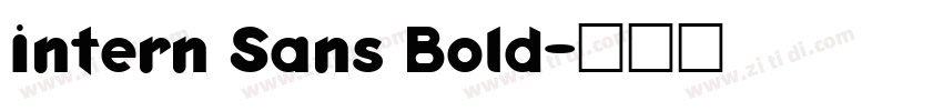 Intern Sans Bold字体转换